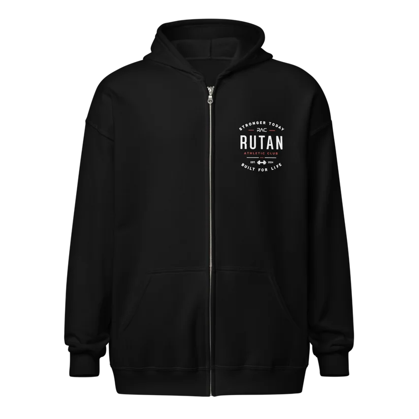 RAC Zip-Up Hoodie — Black